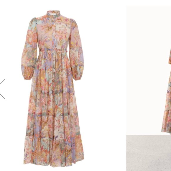 Zimmermann Belted Cotton Tiered Dress -perfect for special occasions - Picture 7 of 14